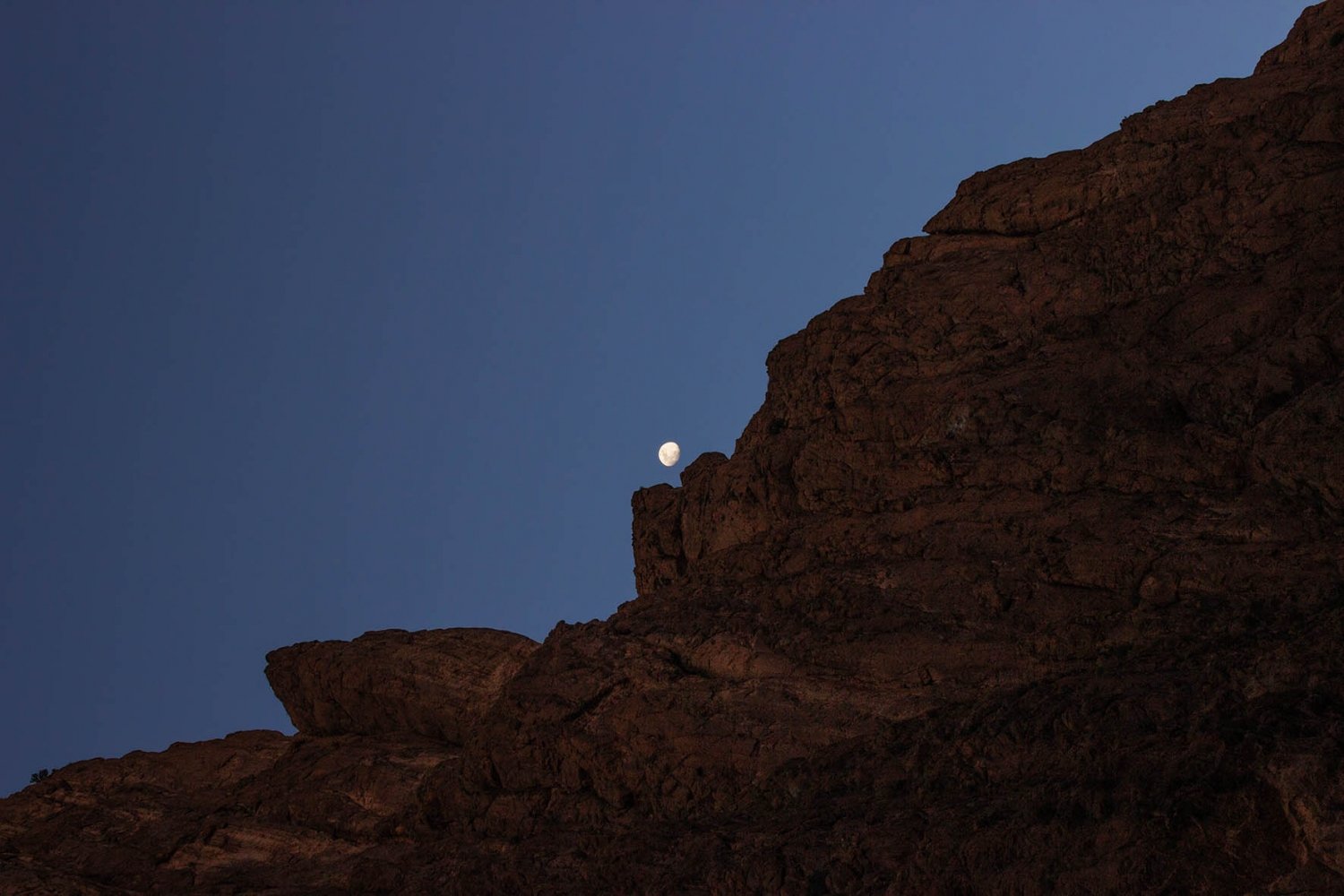 Gole del Todra: rocce e luna