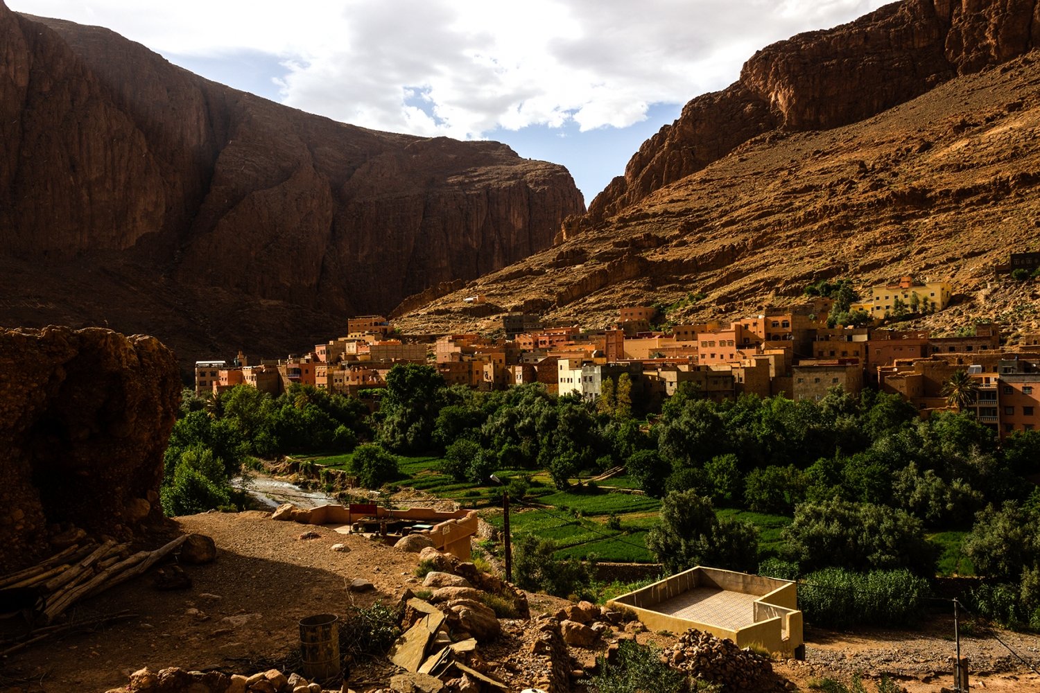 Gole del Todra: panorama sul villaggio